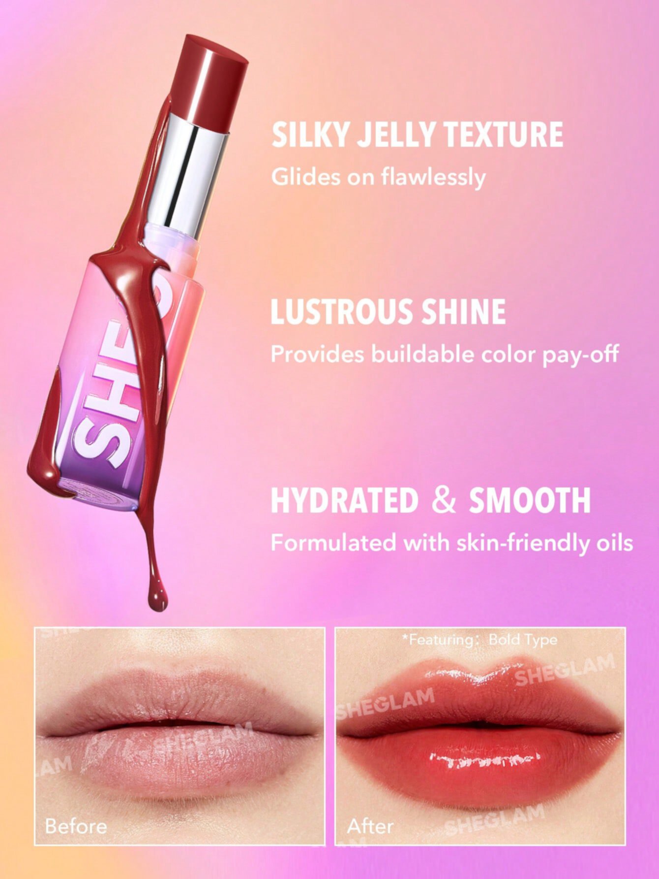 Mirror Kiss High-Shine Lipstick-Rule Breaker SHEGLAM