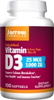 Vitamin D3 Gluten Free -- 1000 IU - 100 Softgels (Мягкие капсулы) Jarrow Formulas