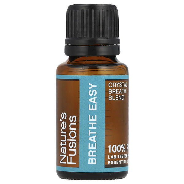 100% Pure Essential Oil, Breathe Easy , 15 ml Nature's Fusions