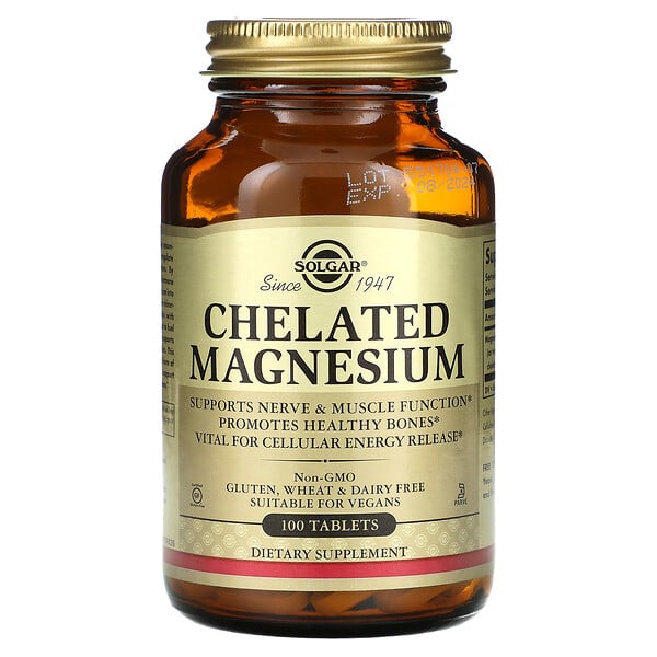 Chelated Magnesium, 100 Tablets (Таблетки) Solgar