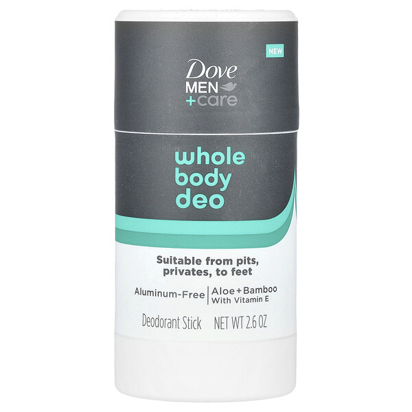 Men + Care, Whole Body Deo, Deodorant Stick, Aloe + Bamboo with Vitamin E, 2.6 oz Dove