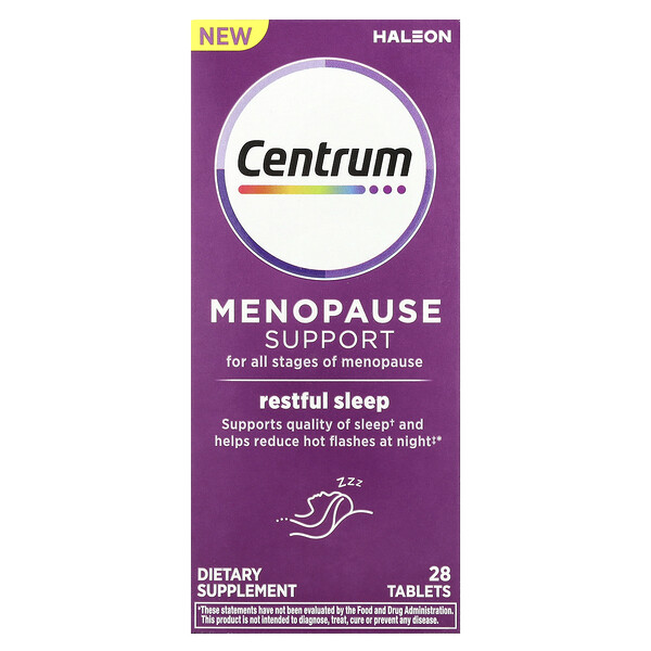 Menopause Support, Restful Sleep, 28 Tablets (Таблетки) Centrum