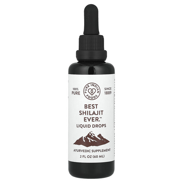 Best Shilajit Ever™, Liquid Drops (Жидкие капли), 2 fl oz (Жидкие унции) (60 ml) Pure Indian Foods