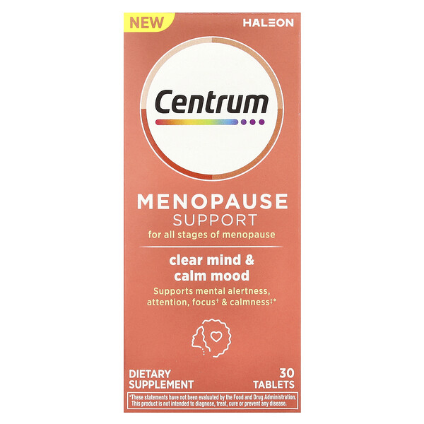 Menopause Support, Clear Mind & Calm Mood, 30 Tablets (Таблетки) Centrum