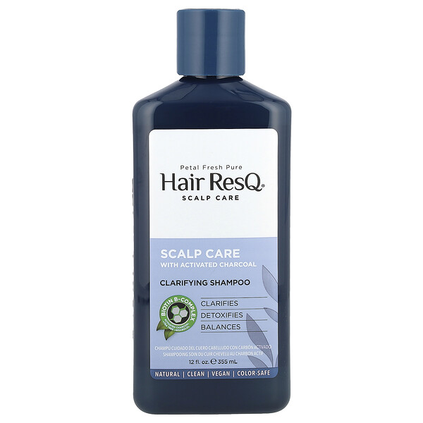 Hair ResQ®, Clarifying Shampoo, Scalp Care with Activated Charcoal, 12 fl oz (355 ml) Petal Fresh