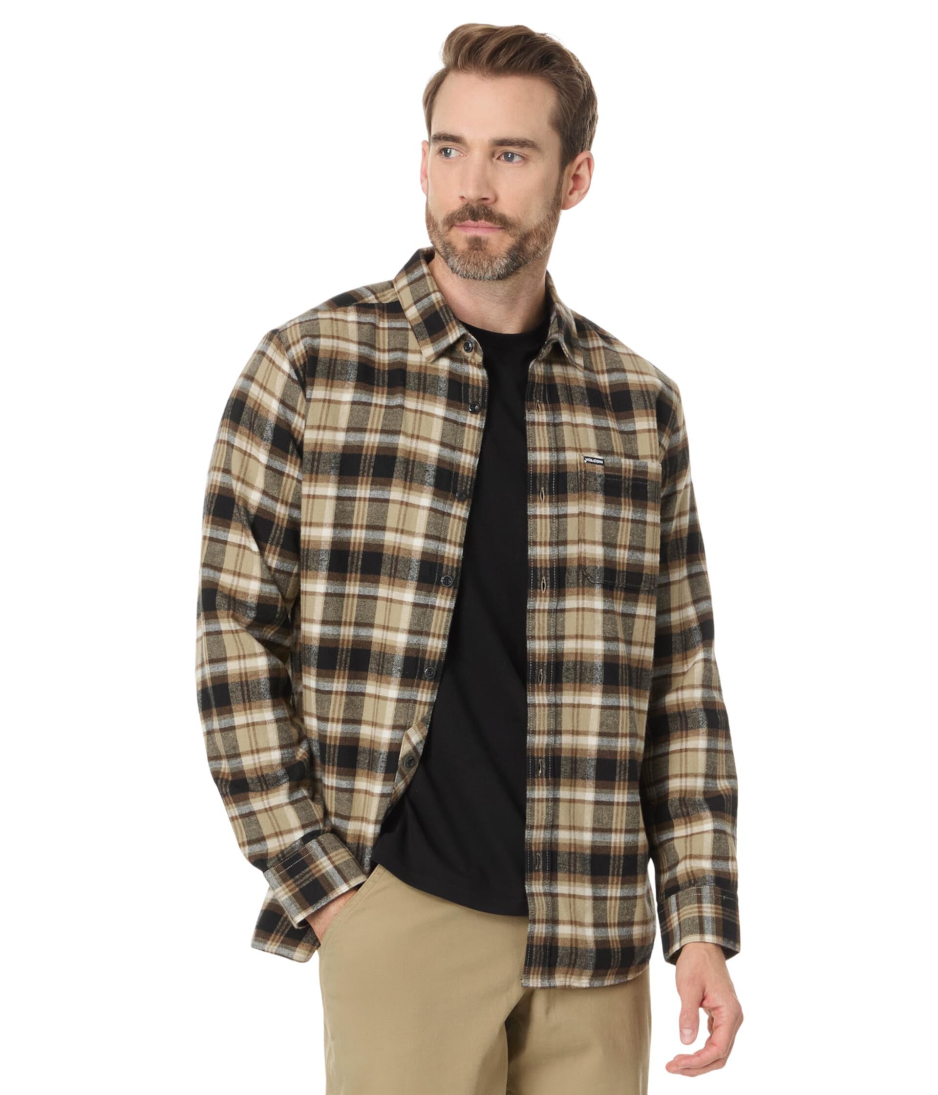 Мужская Повседневная рубашка Volcom Caden Plaid Long Sleeve Volcom