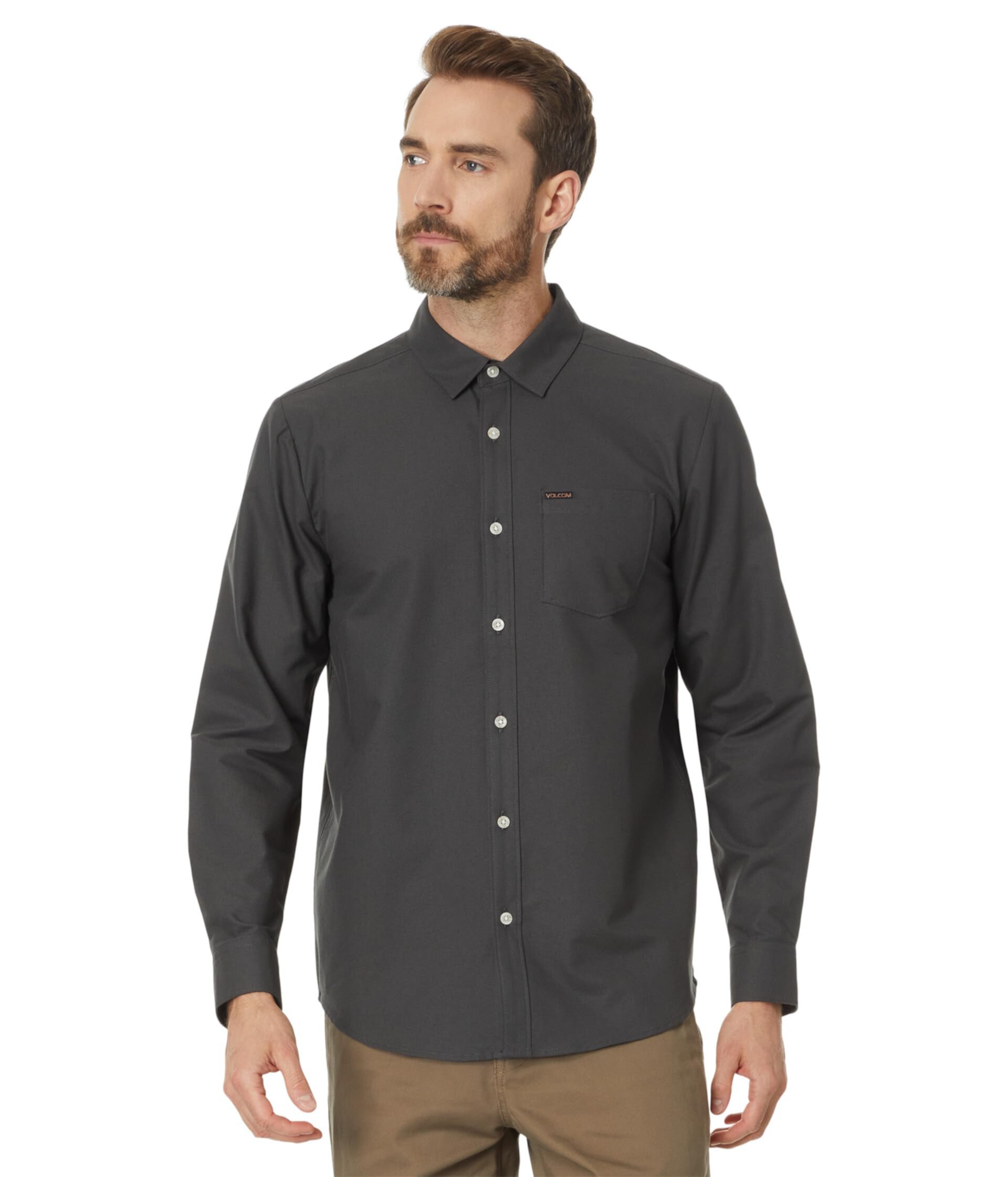 Мужская Поло рубашка Volcom Veeco Oxford Long Sleeve Volcom