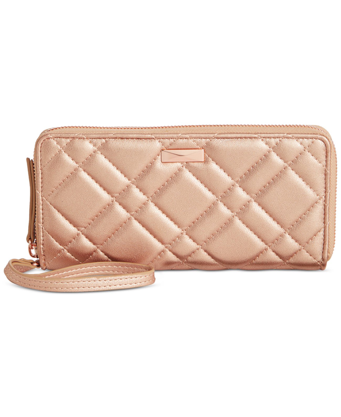 Hazel Zip-Around Metallic Quilt Wristlet, Created for Macy's I.N.C. International Concepts