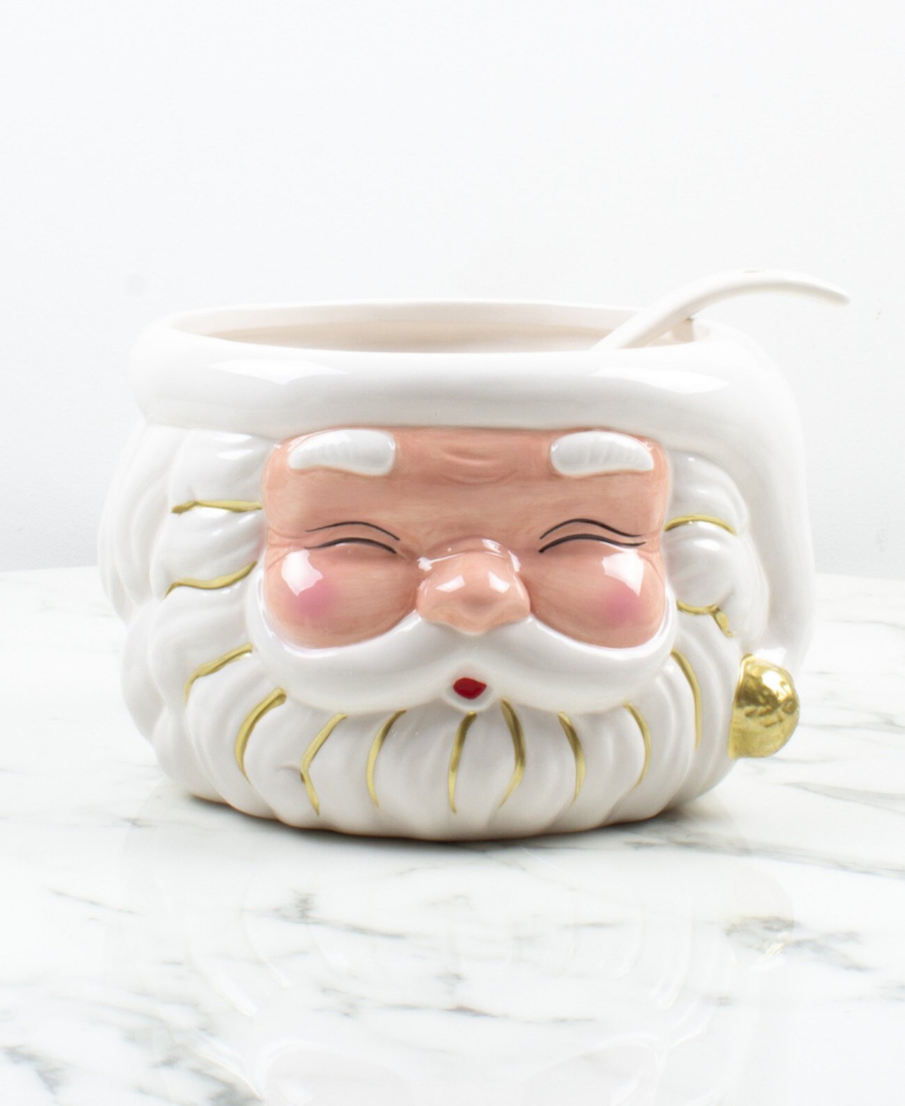 Santa Ceramic Punch Bowl 8 Oak Lane