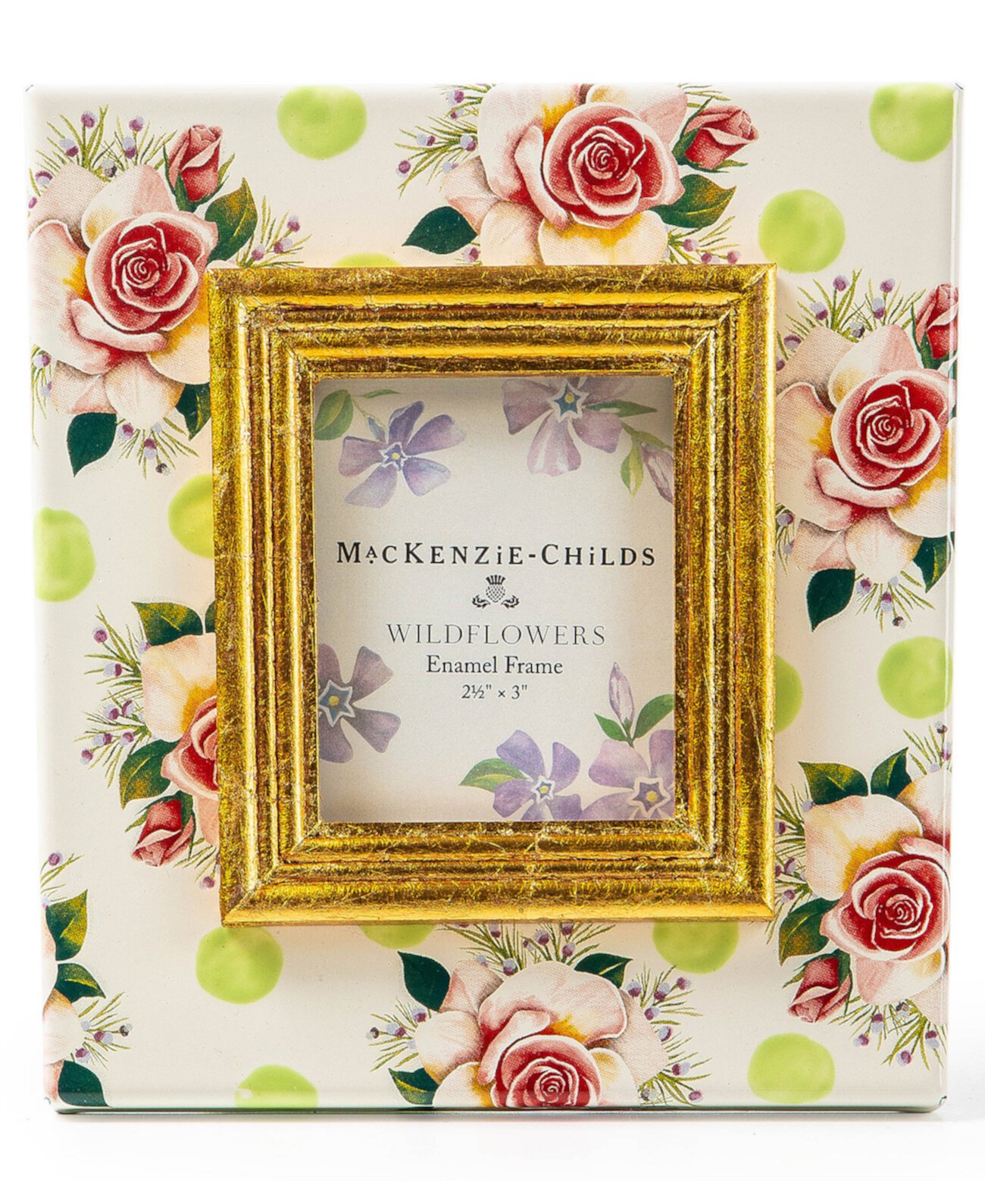 Wildflowers Green Frame, 2.5" x 3" MacKenzie-Childs