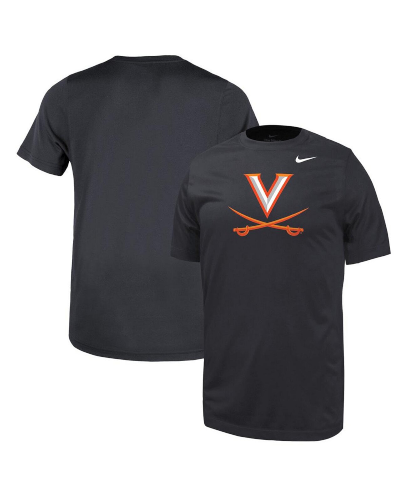 Big Boys and Girls Charcoal Virginia Cavaliers Legend T-Shirt Nike