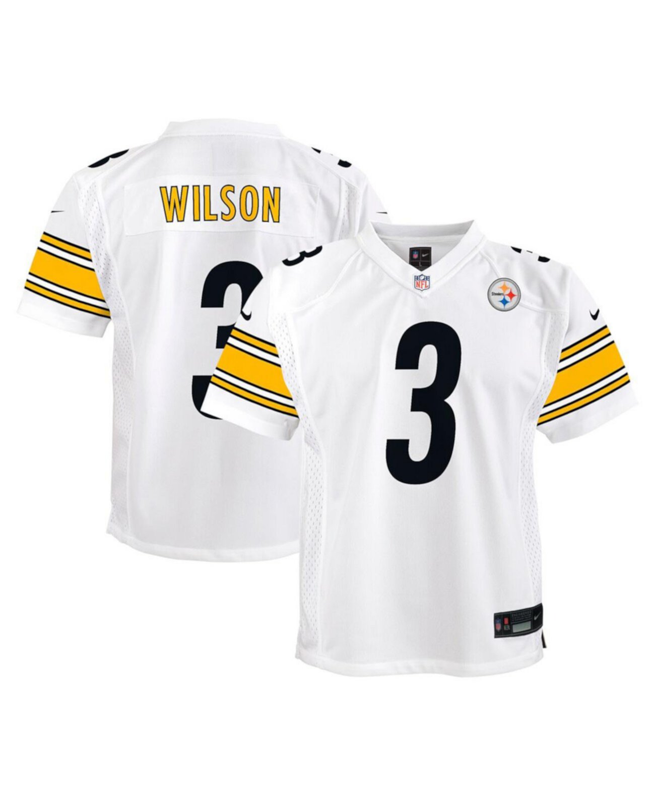 Big Boys and Girls Russell Wilson White Pittsburgh Steelers Player Game Jersey Nike