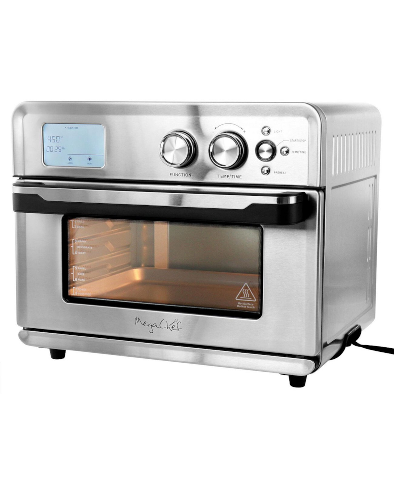 Multifunction Air Fryer Toaster Oven with 21 Presets, 1800 Watts MegaChef