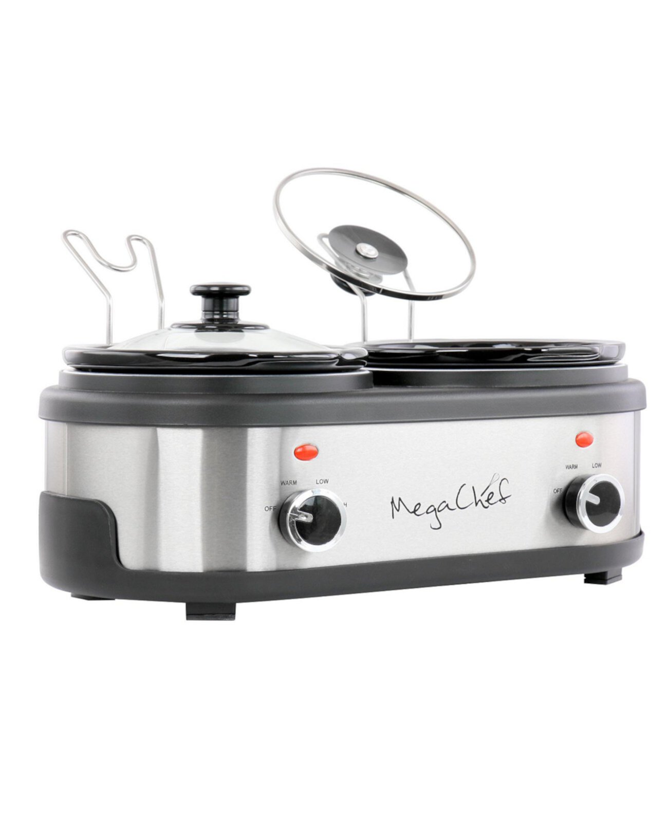 Dual 1.5 Quart Crock Buffet Slow Cooker MegaChef