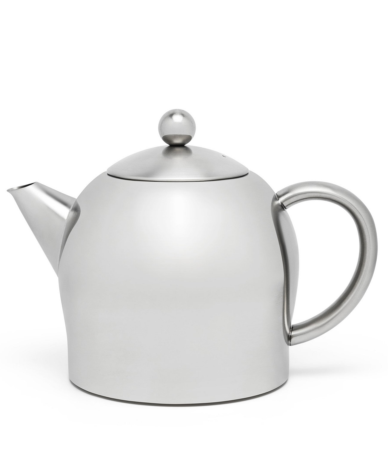 Stainless Steel Doubled Walled 47 Fluid Oz Satin Finish Teapot Bredemeijer