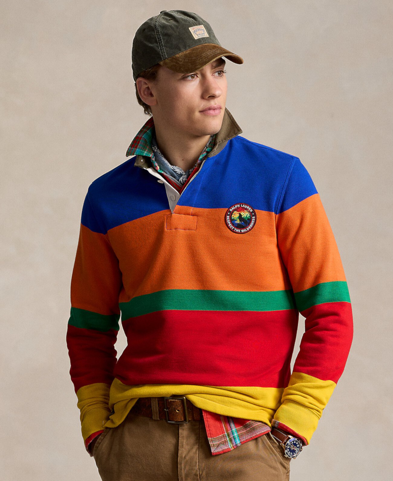 Мужская Повседневная рубашка Polo Ralph Lauren Стрипед Флис Polo Ralph Lauren