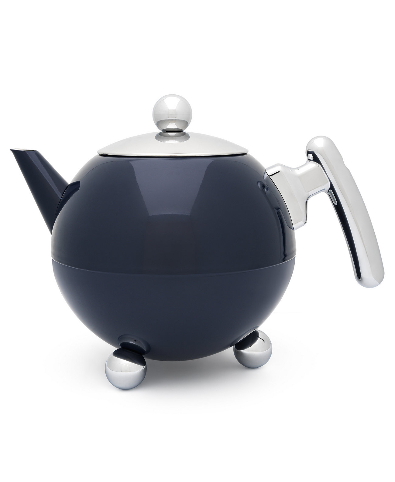 Stainless Steel Doubled Walled 41 Fluid Oz Teapot Bredemeijer