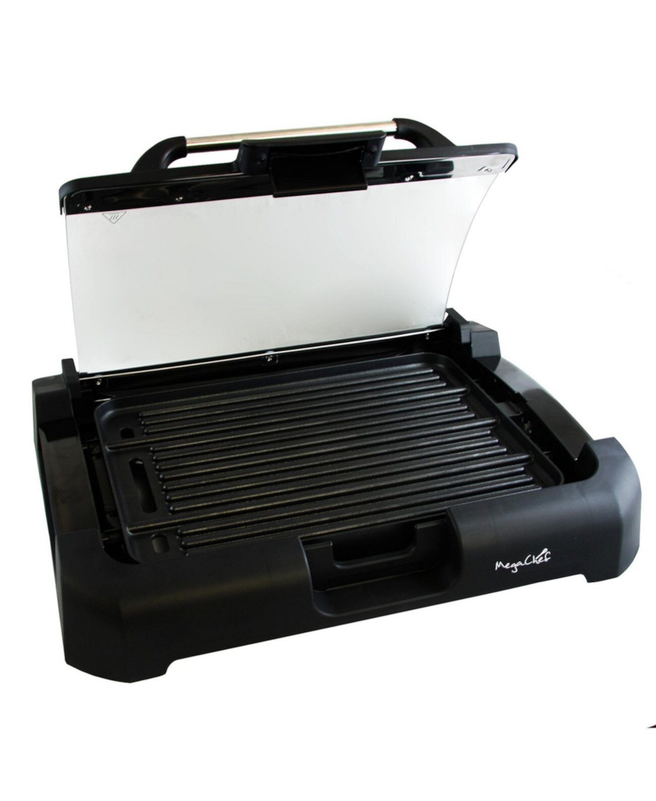 1800 Watts Reversible Indoor Grill and Griddle with Removable Glass Lid MegaChef