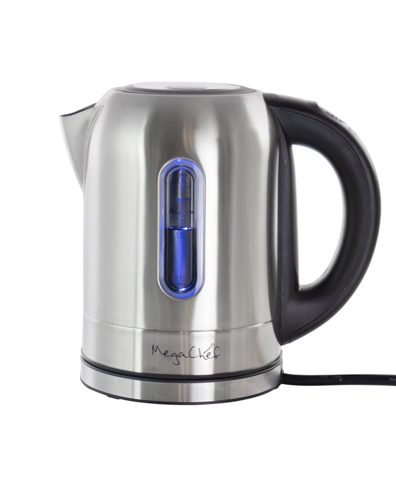 1.7Liter Stainless Steel Electric Tea Kettle with 5 Preset Temperature MegaChef