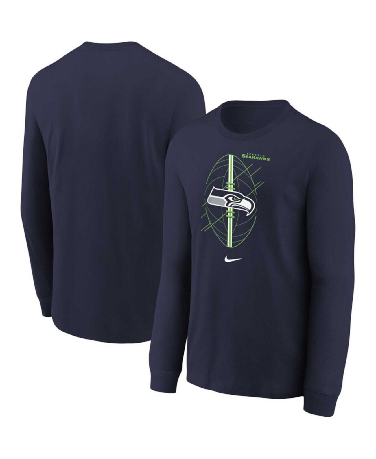 Toddler College Navy Seattle Seahawks Icon Long Sleeve T-Shirt Nike