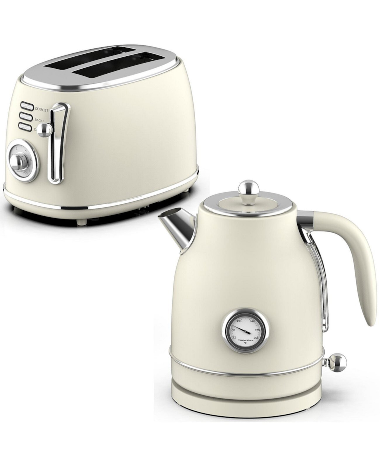 1.7 Liter Electric Tea Kettle and 2 Slice Toaster MegaChef