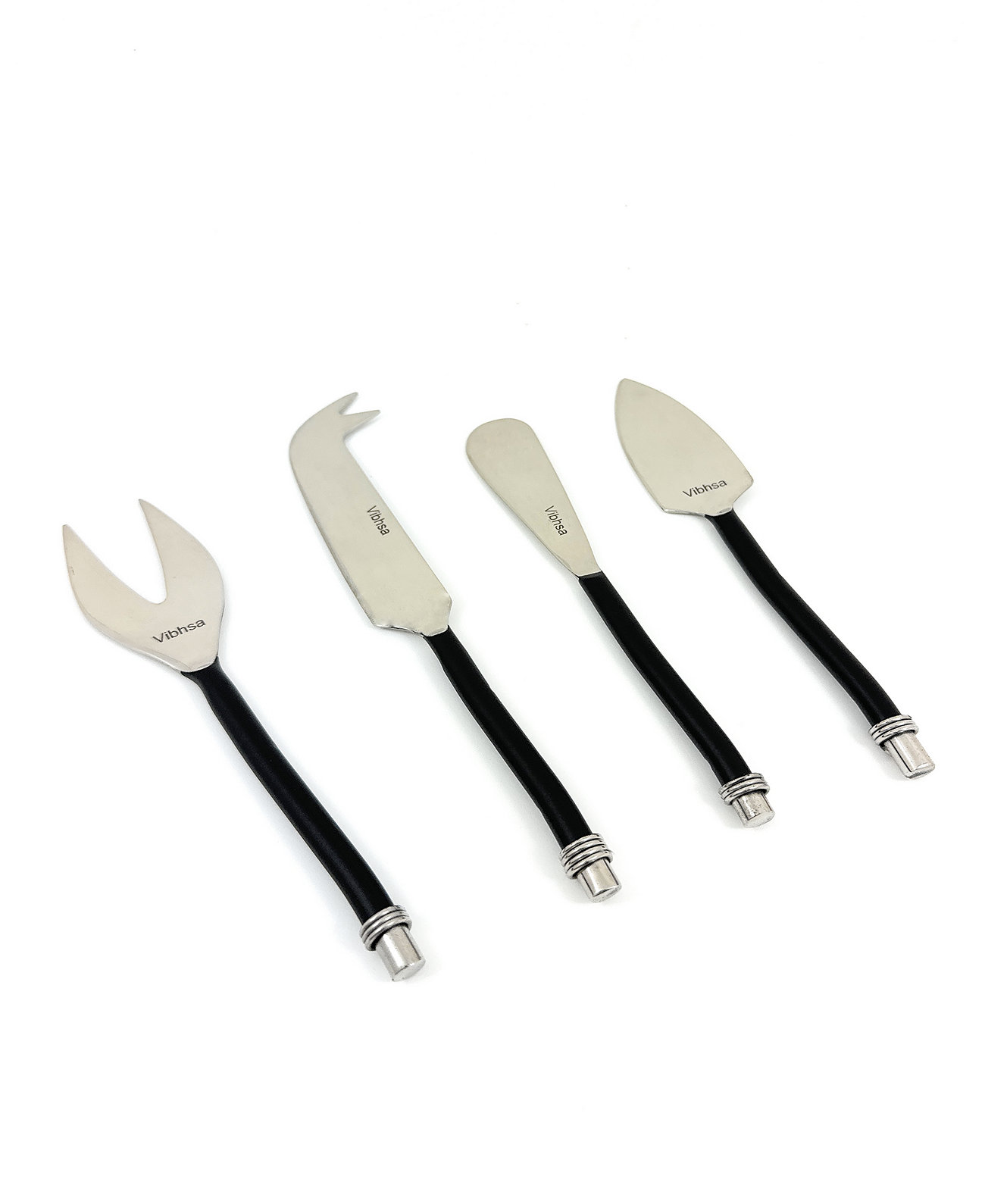 Curved 4-Pc. Cheese Knives Set, Serving for 4 Vibhsa