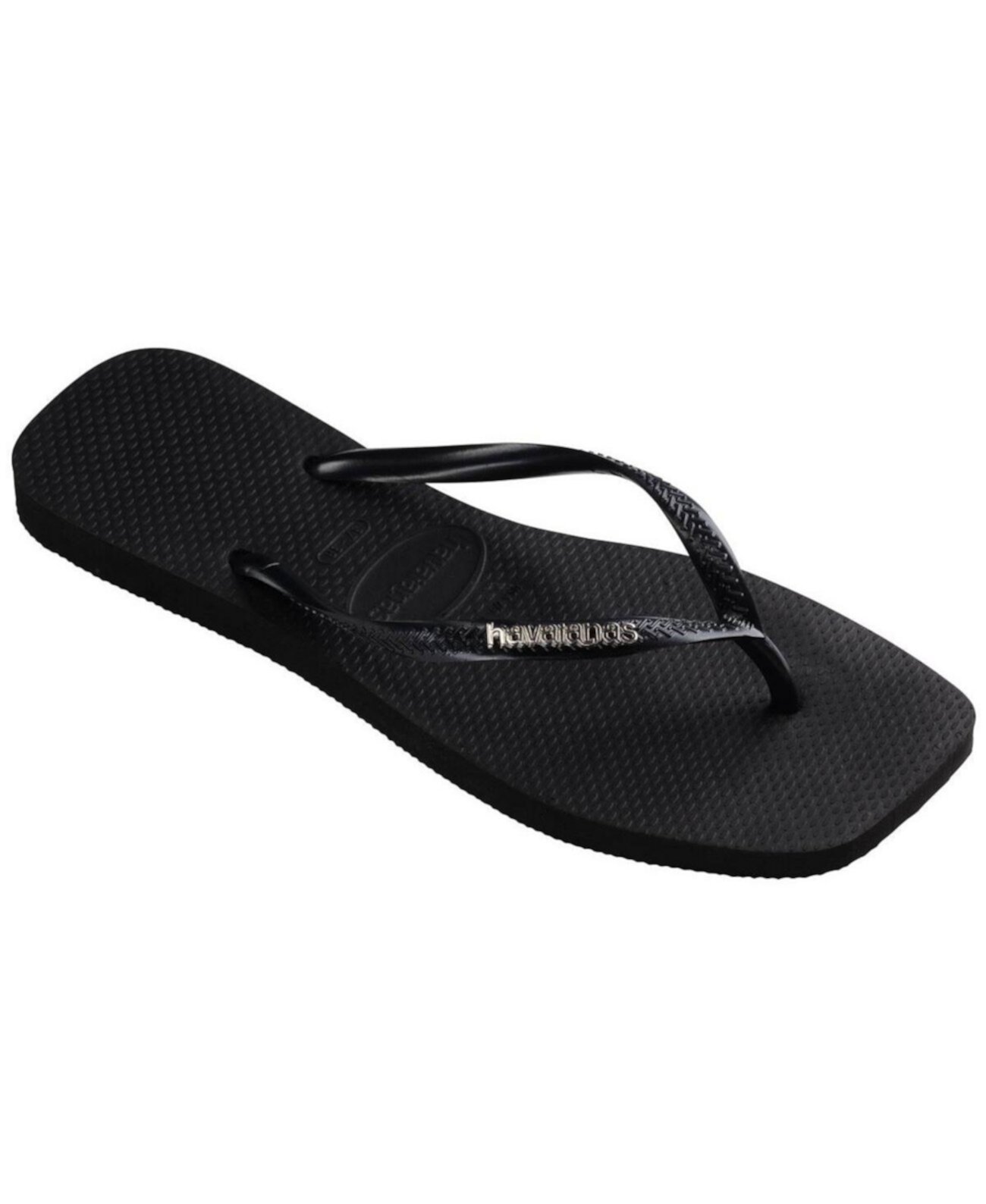 Женские Сандалии на плоской подошве Havaianas Slim Square Logo Metallic Havaianas