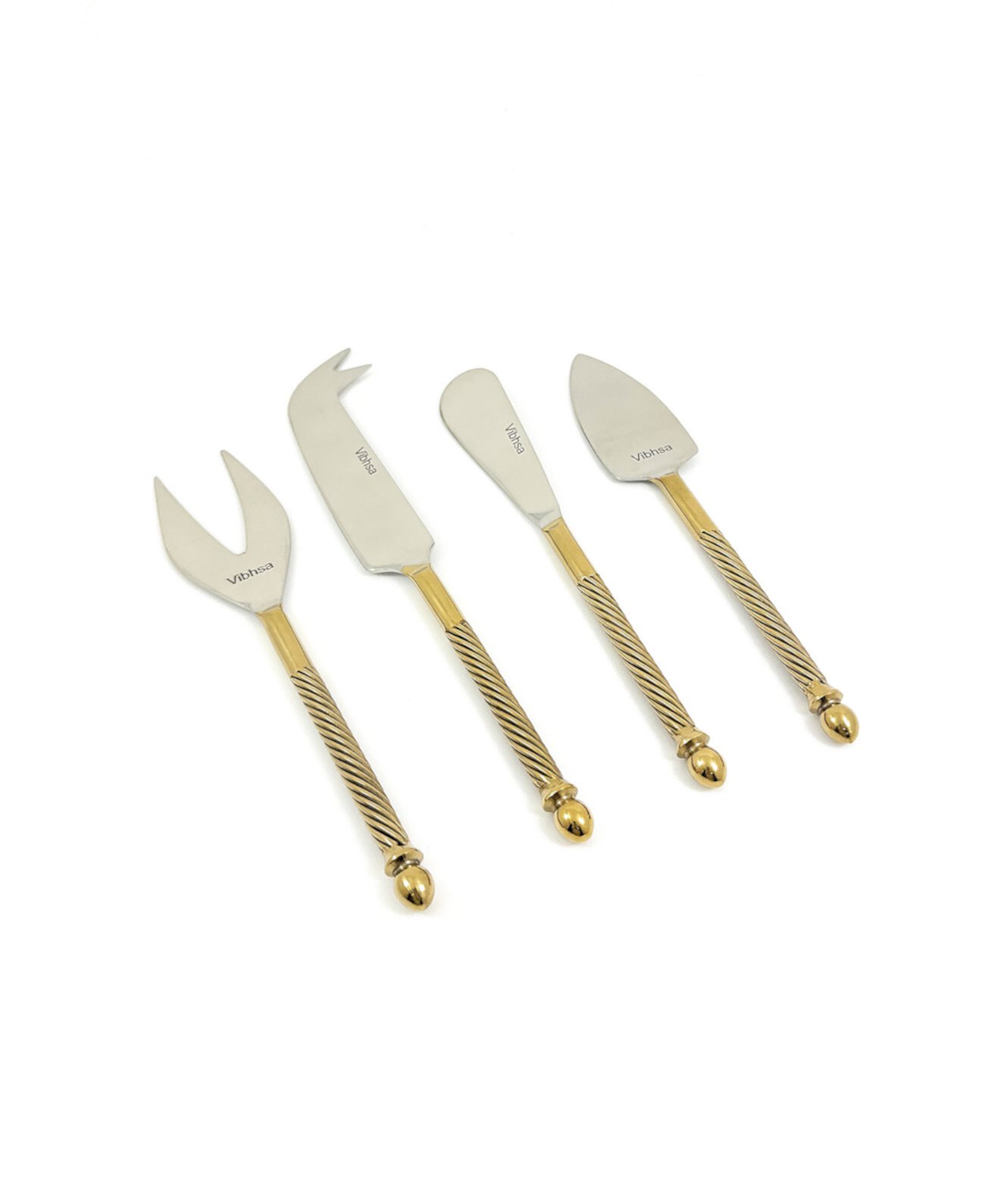 Swirl 4-Pc. Cheese Knives Set, Serving for 4 Vibhsa