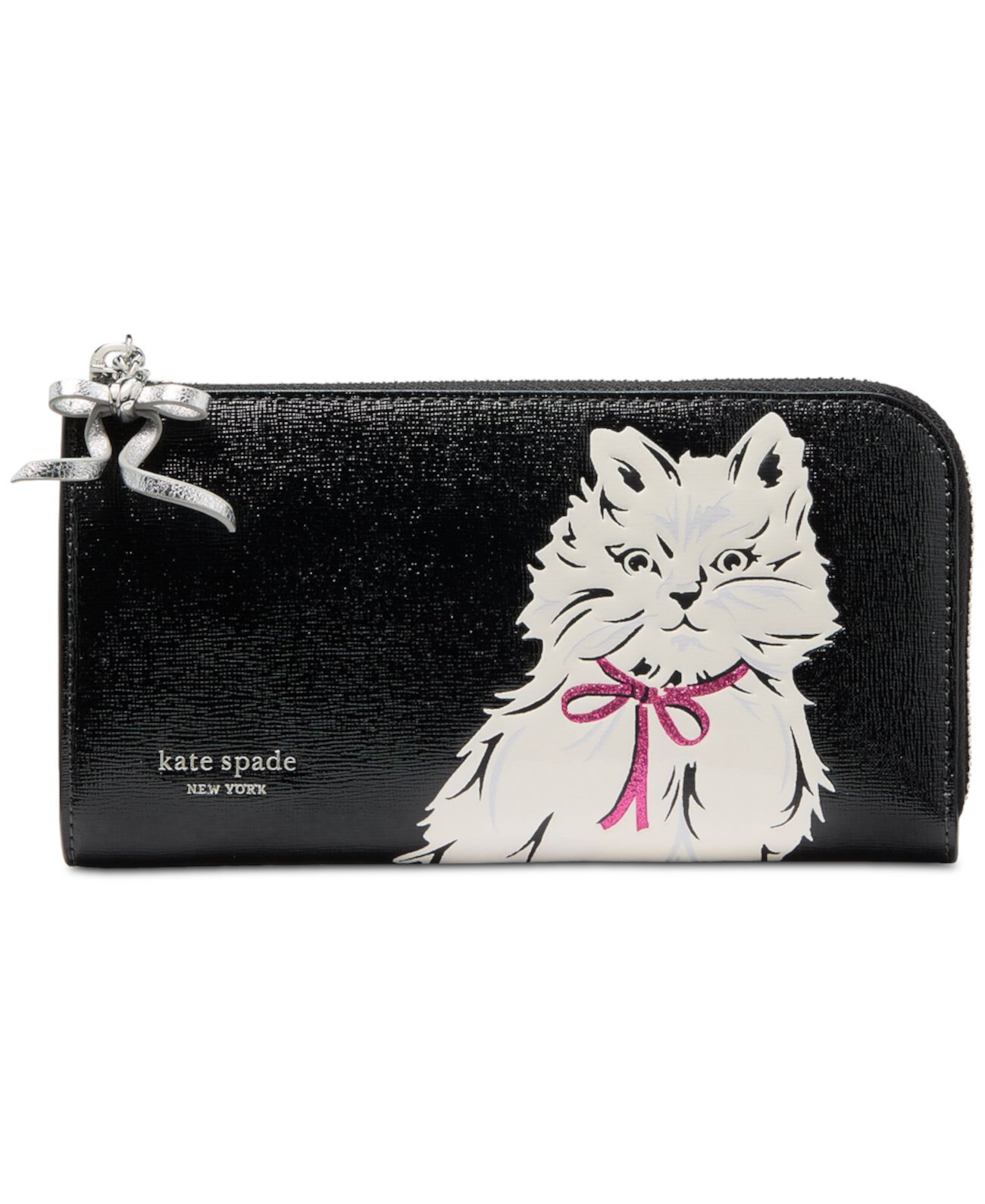 Бумажник Kate Spade New York Whiskers Saffiano Leather Zip Around Continental Kate Spade New York