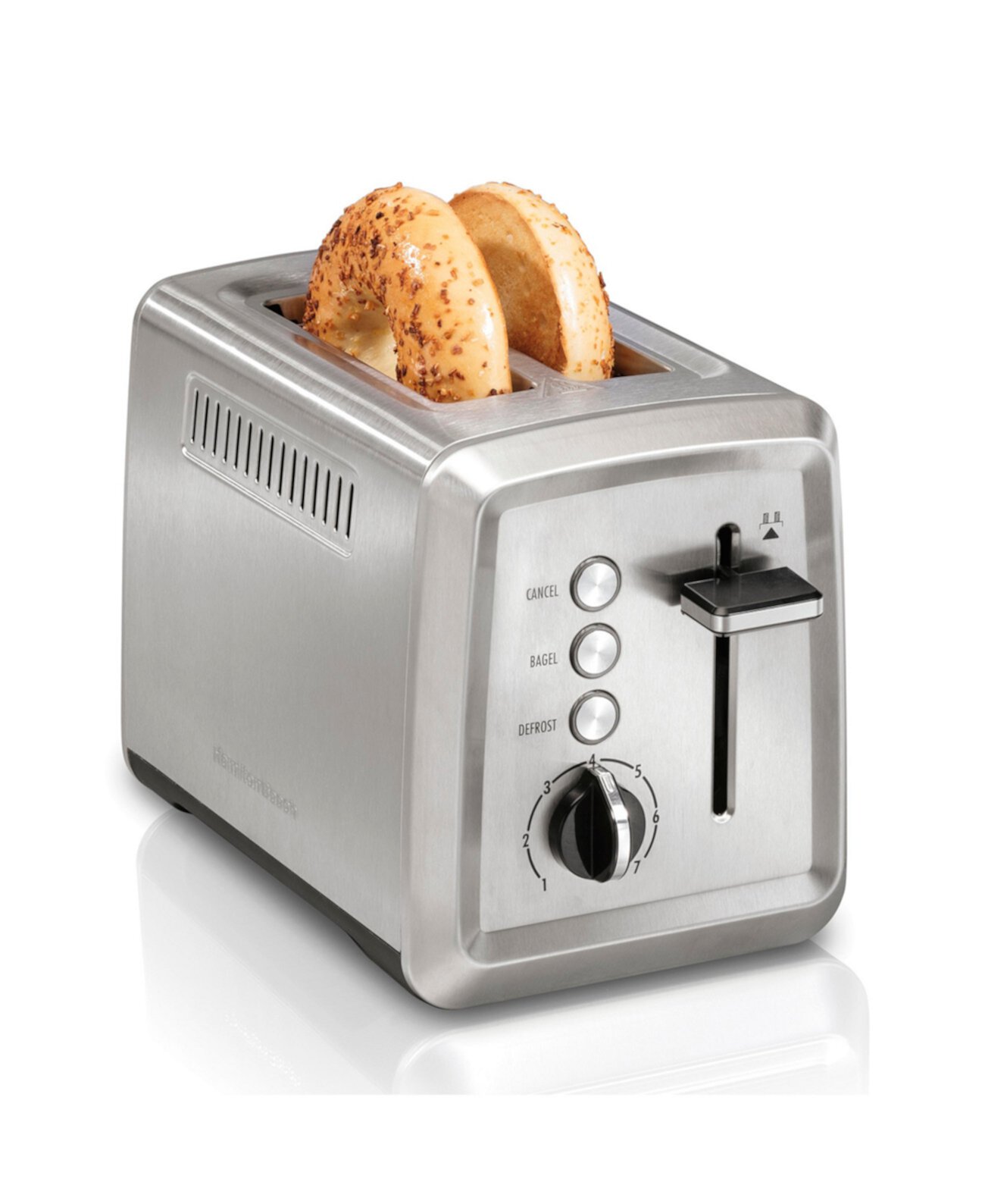 Modern 2 Slice Stainless Steel Toaster Hamilton Beach