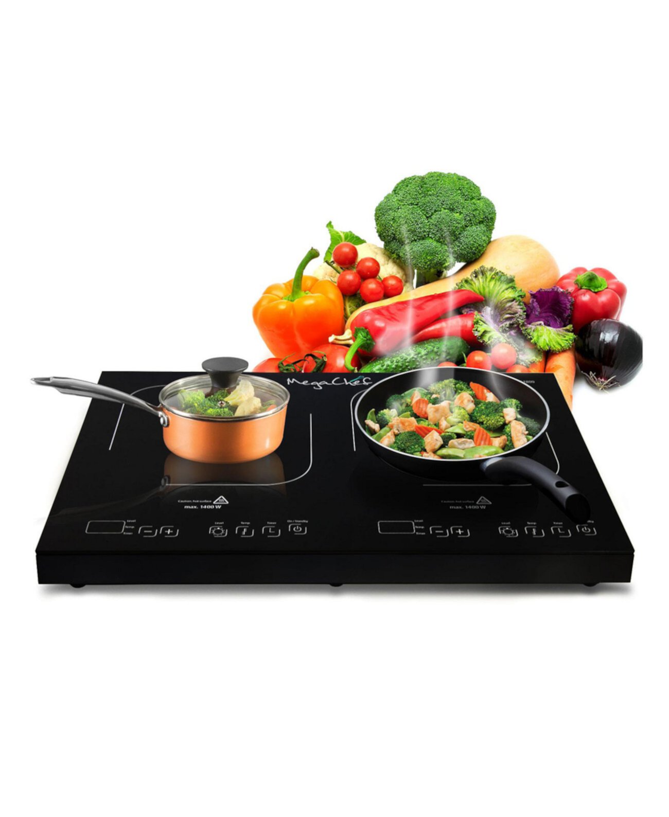 1800 Watts Dual Induction Cooktop MegaChef