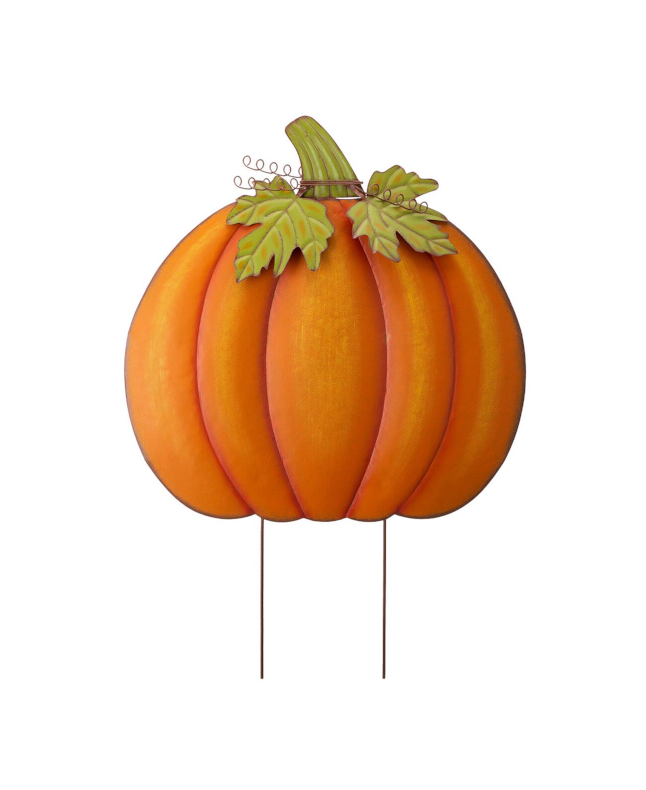 37.5"H Fall Oversized Metal Pumpkin Yard Stake or Wall Décor Glitzhome