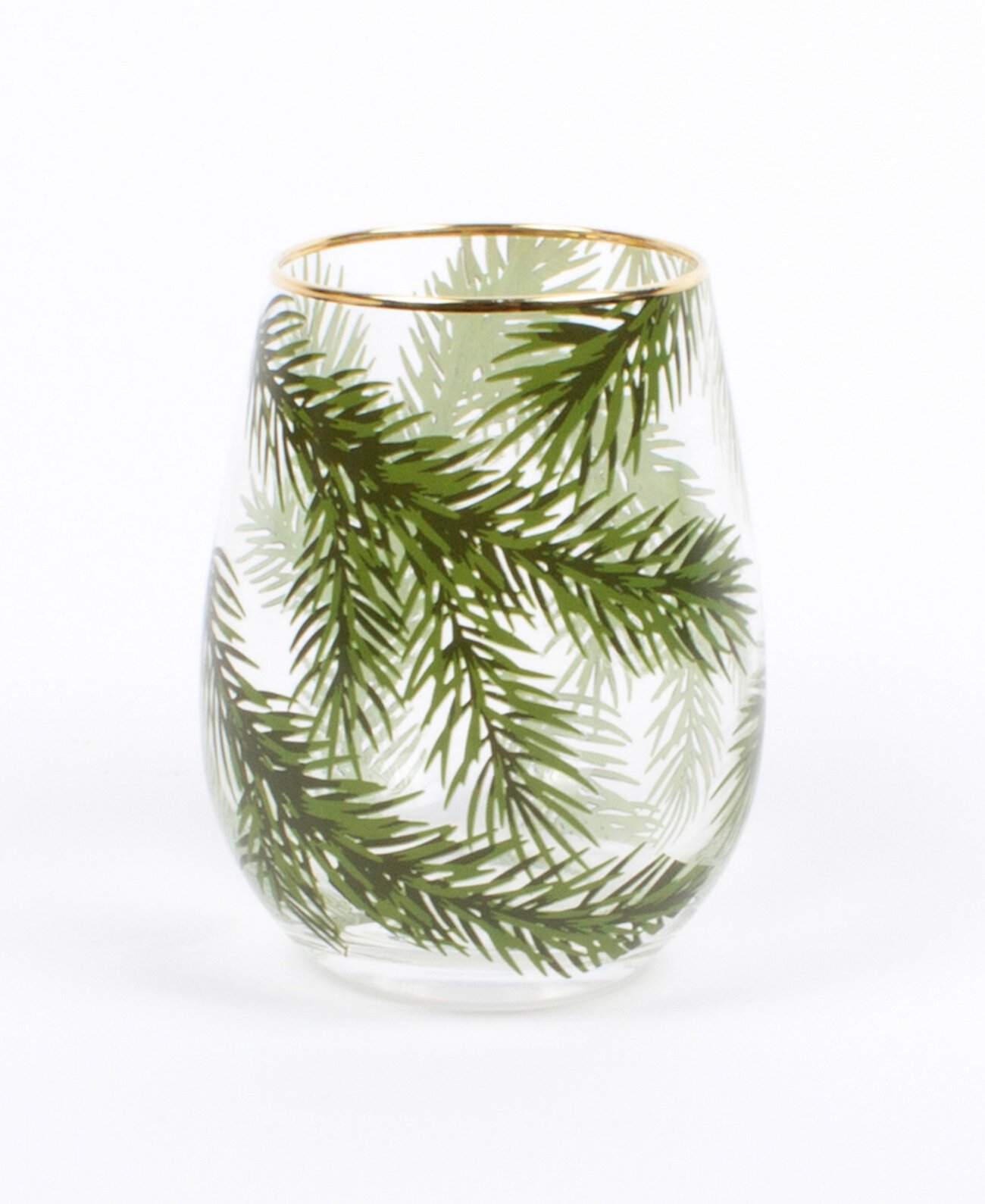 Evergreen Stemless Wine Glass 8 Oak Lane