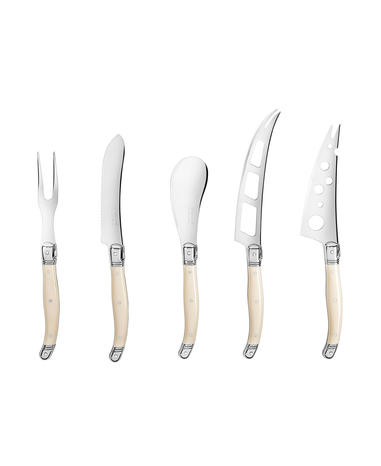 Laguiole 5-Piece Artisan Cheese Knife Set with Handles French Home