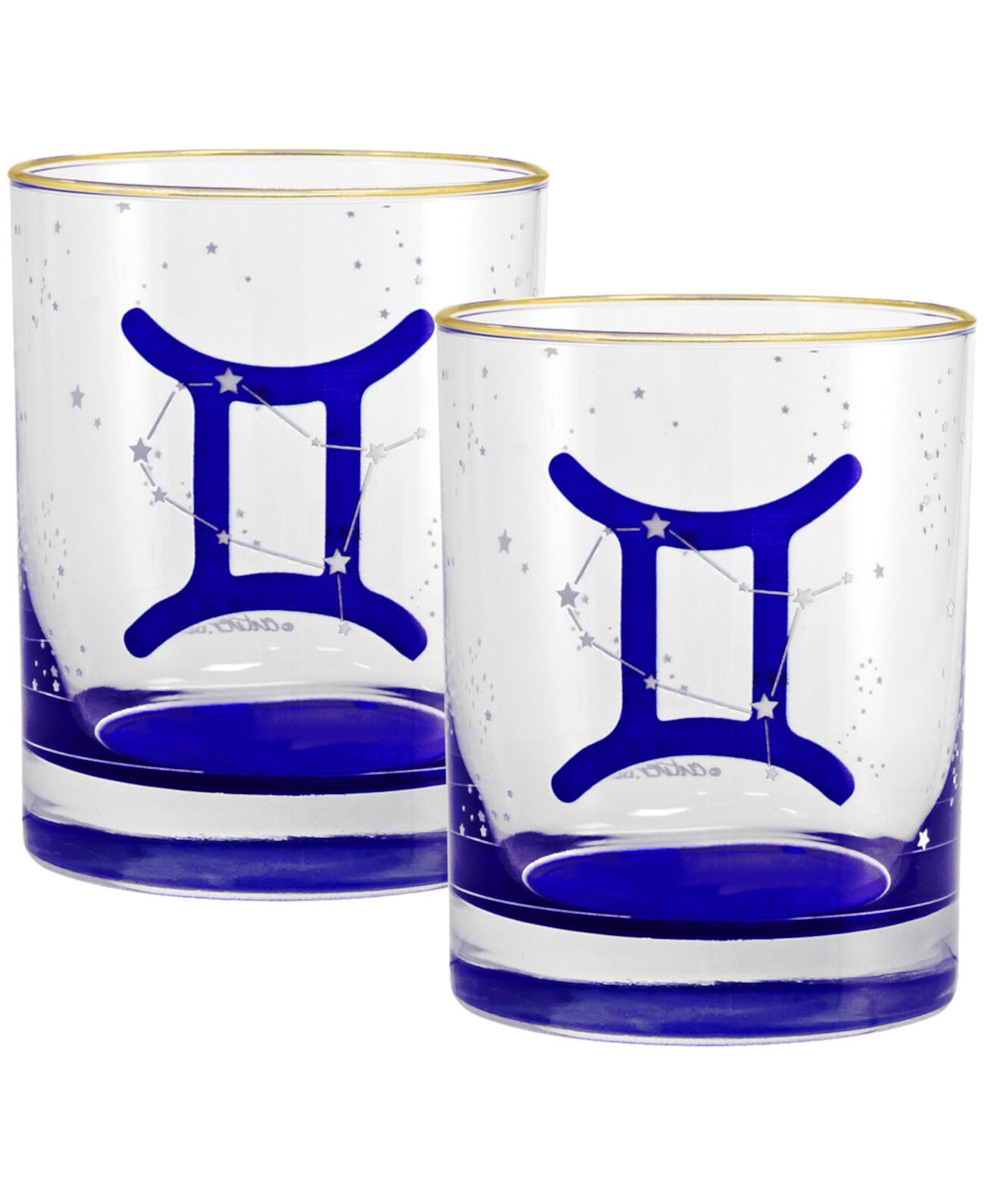 Pisces Zodiac Double Old-Fashioned Glass, Set of 2 Culver