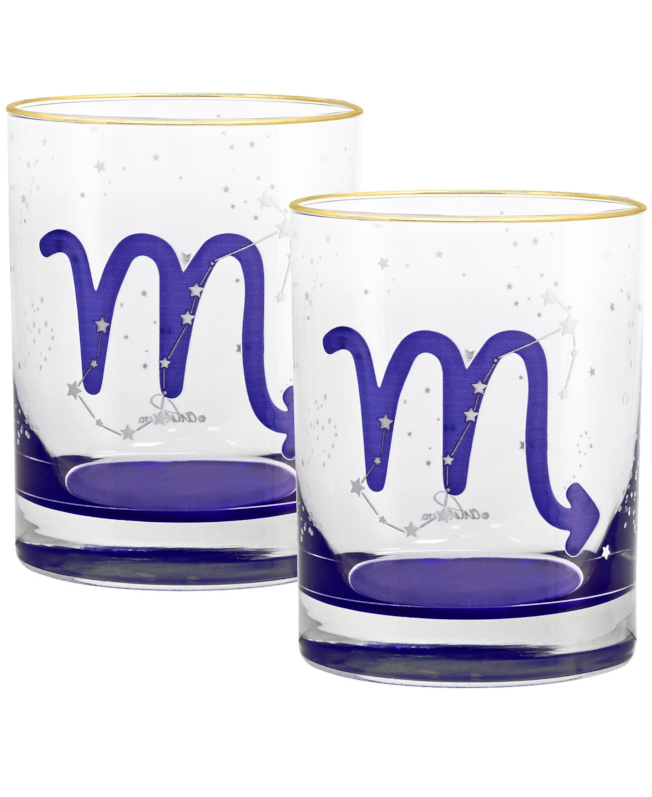 Scorpio Zodiac Double Old-Fashioned Glass, Set of 2 Culver