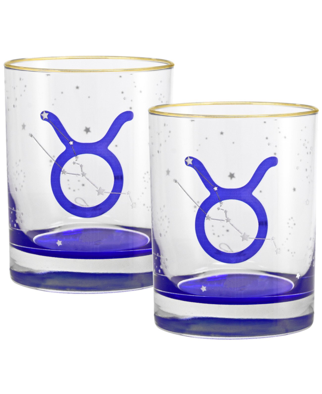 Taurus Zodiac Double Old-Fashioned Glass, Set of 2 Culver