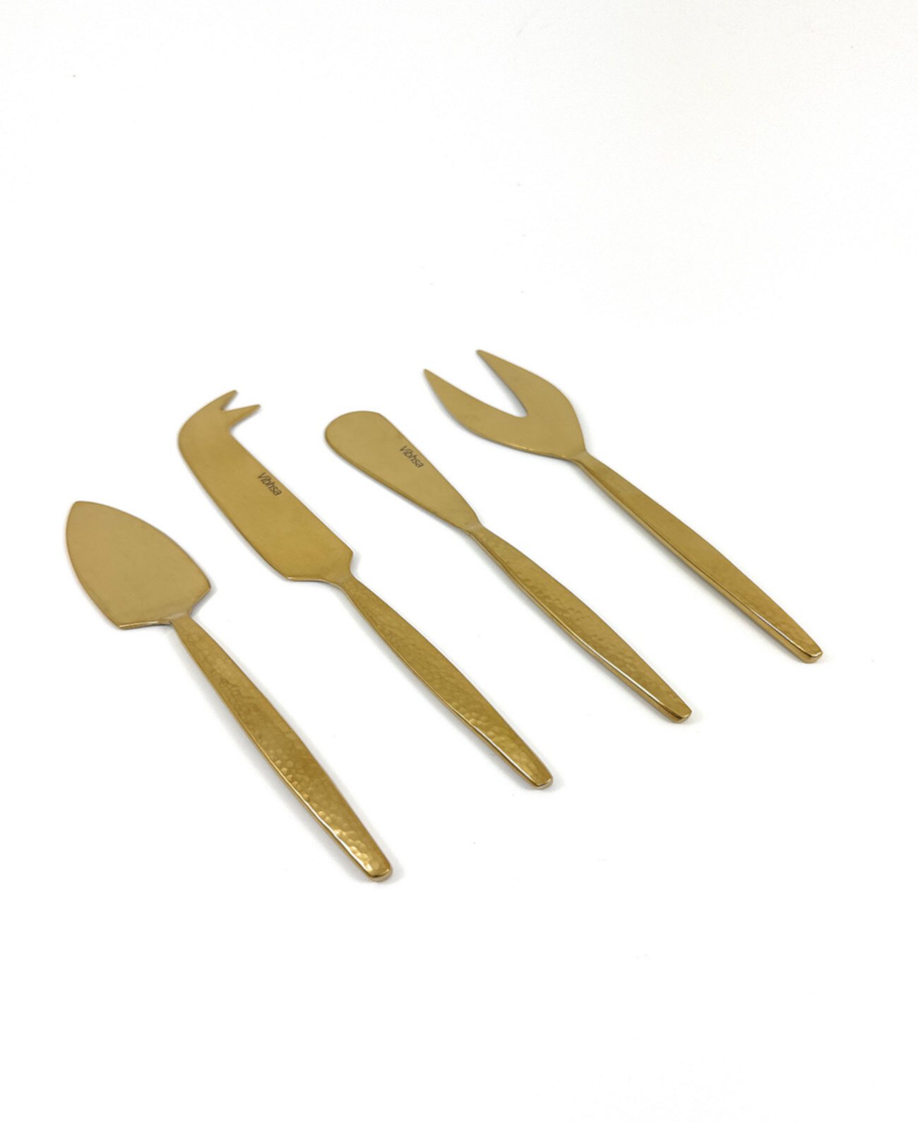 Full Hammered 4-Pc. Cheese Knives Set, Serving for 4 Vibhsa