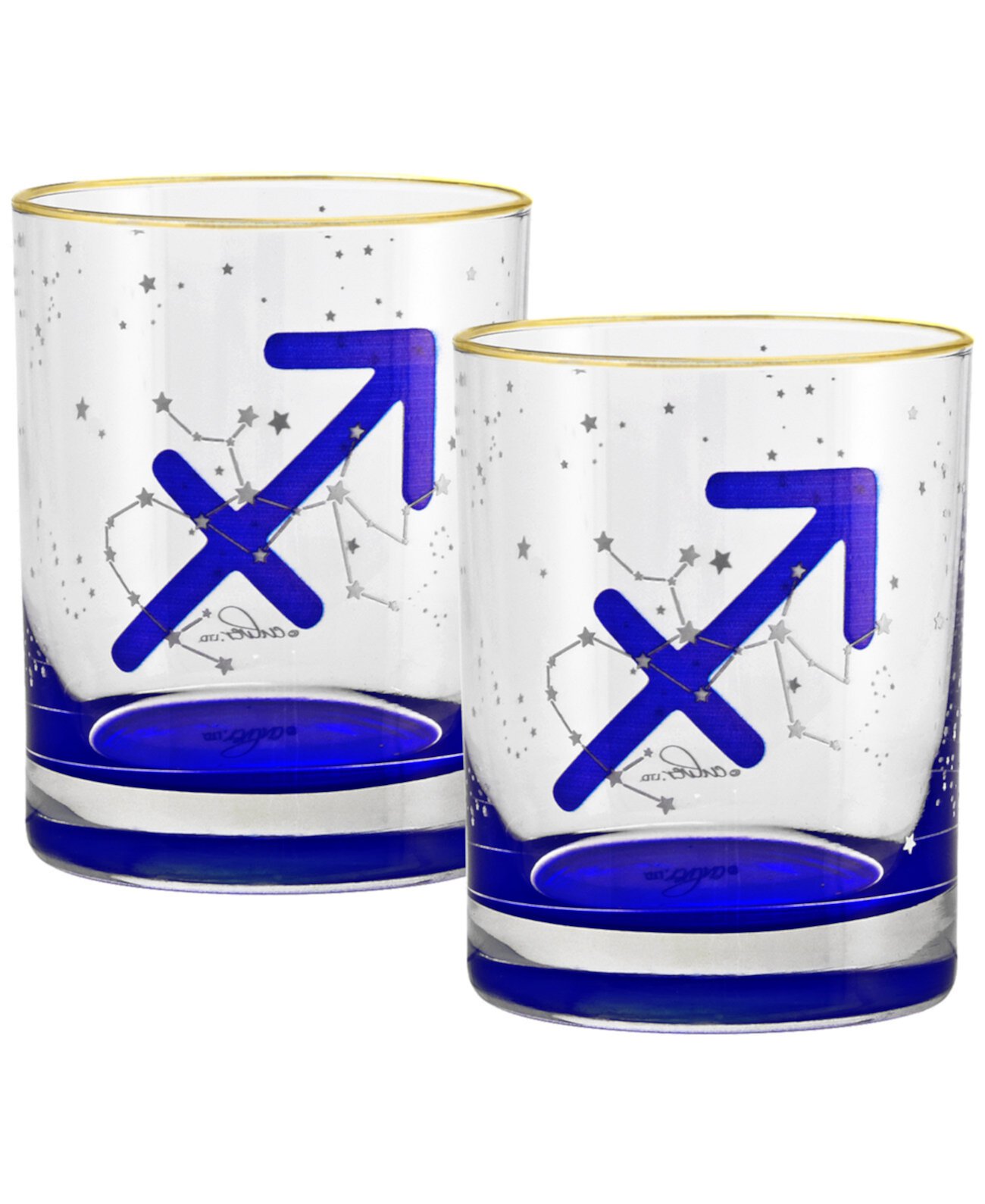 Sagittarius Zodiac Double Old-Fashioned Glass, Set of 2 Culver