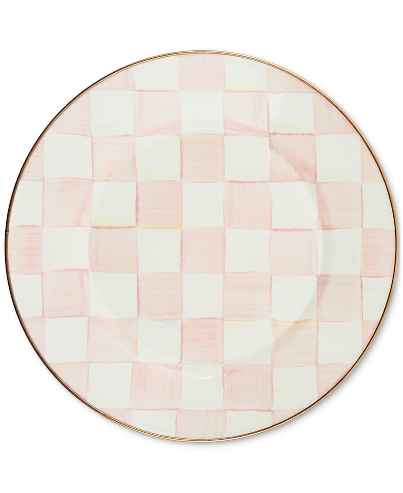 Rosy Check Dinner Plate MacKenzie-Childs