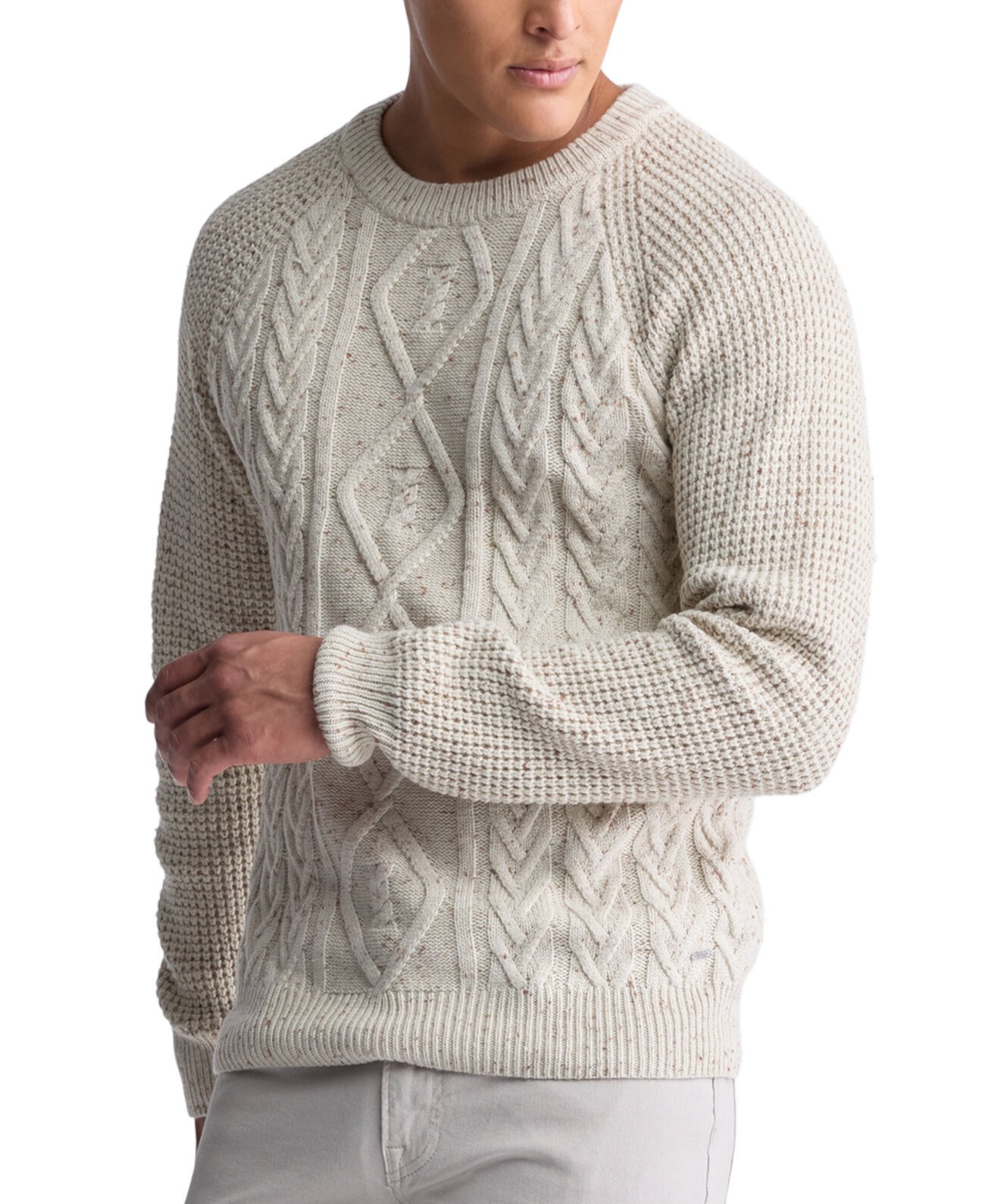 Мужской Свитер Buffalo Wallaby Nep Yarn Cable Knit Crewneck Buffalo