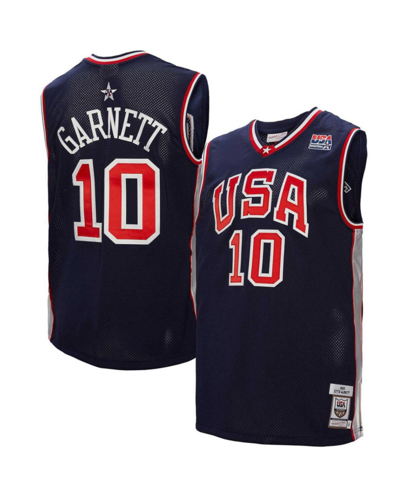 Мужское Джерси Mitchell & Ness Kevin Garnett Нavy USA Basketball 2000 Mitchell & Ness