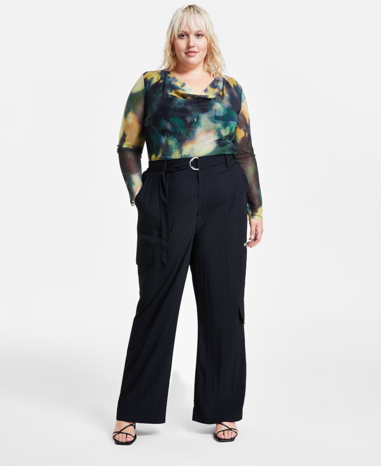 Женские Брюки карго Bar III Trendy Plus Size с ремнём Bar III