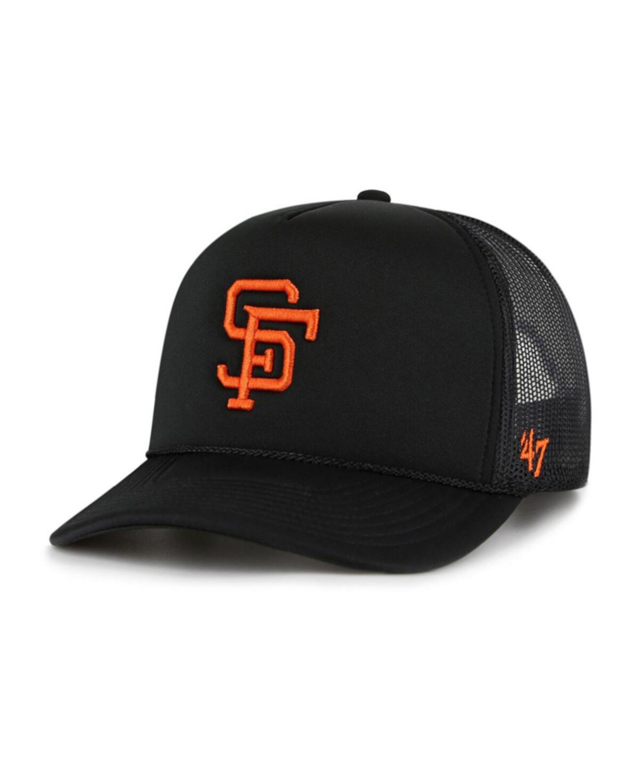 Бейсболка '47 Brand Men's Black San Francisco Giants Foam Logo Trucker Adjustable Hat '47 Brand