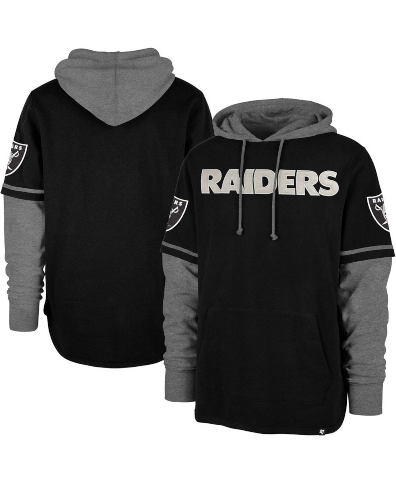 Мужское Худи '47 Brand Las Vegas Raiders Shortstop '47 Brand