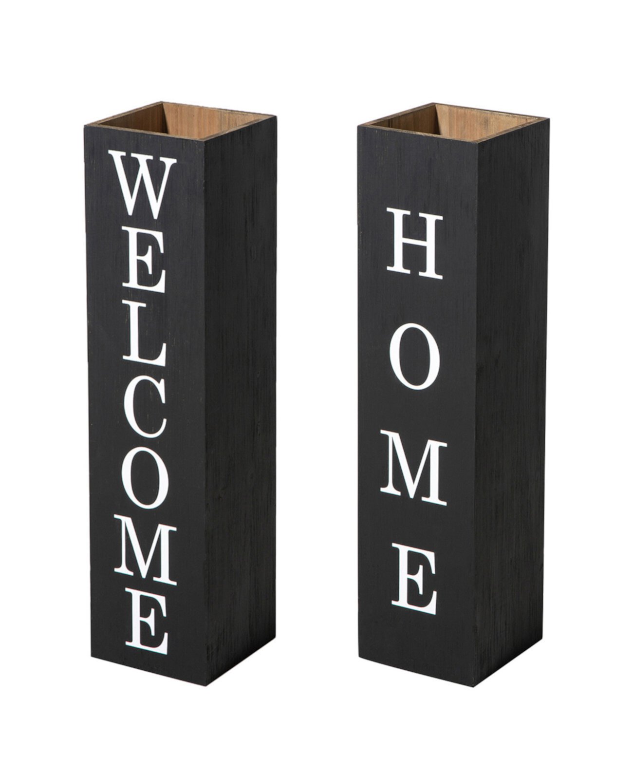 30"H Double Side Boxed Welcome Home Porch Sign Glitzhome