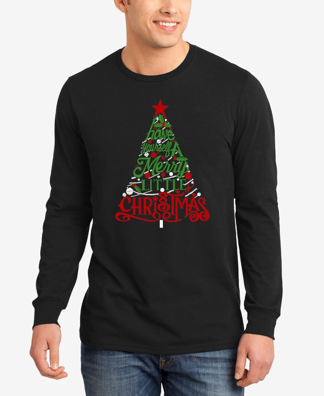 Мужская Футболка LA Pop Art Have Yourself a Merry Little Christmas Word Art LA Pop Art