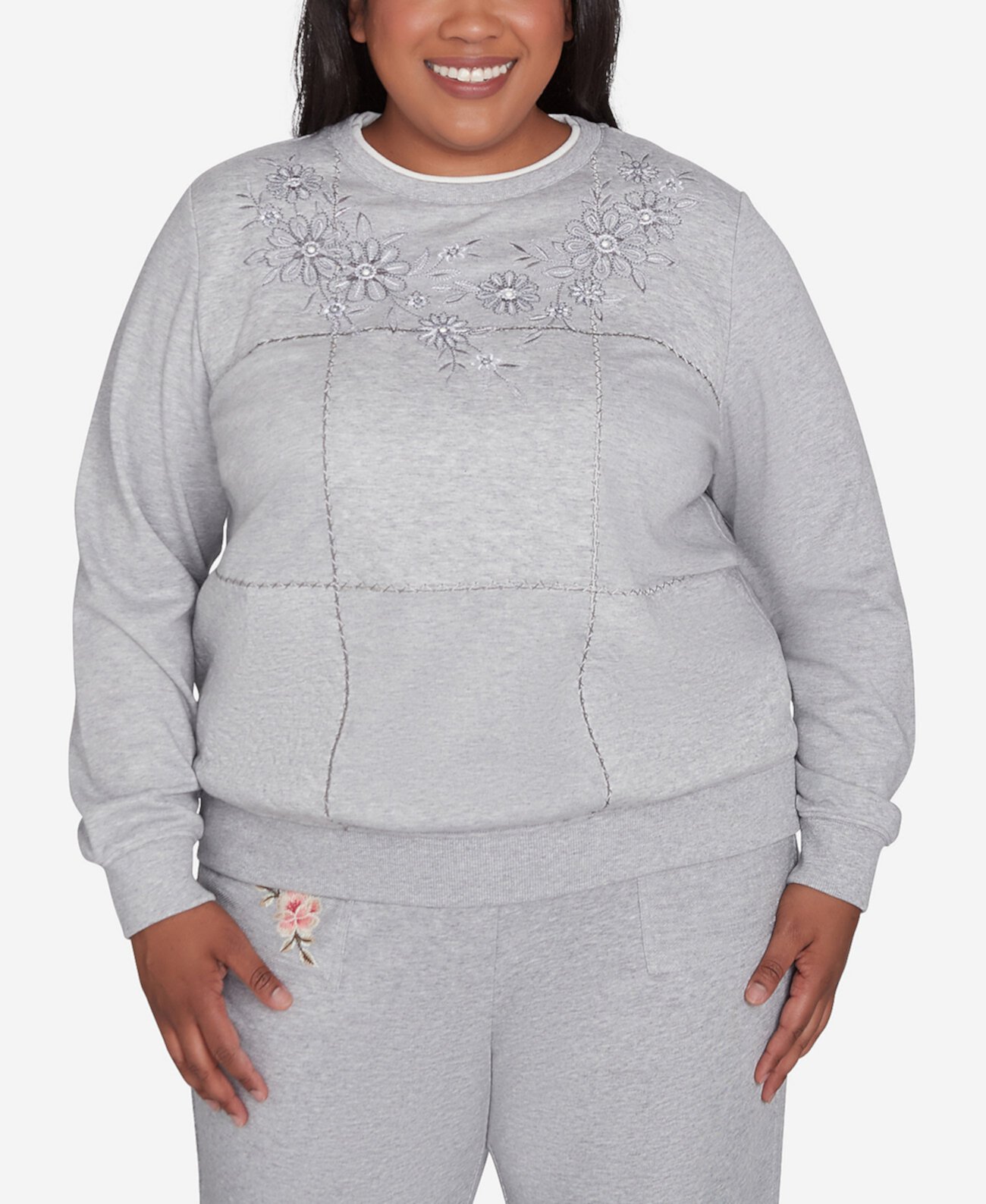 Женская Блузка Alfred Dunner Plus Size Casual Fridays вышивка Alfred Dunner