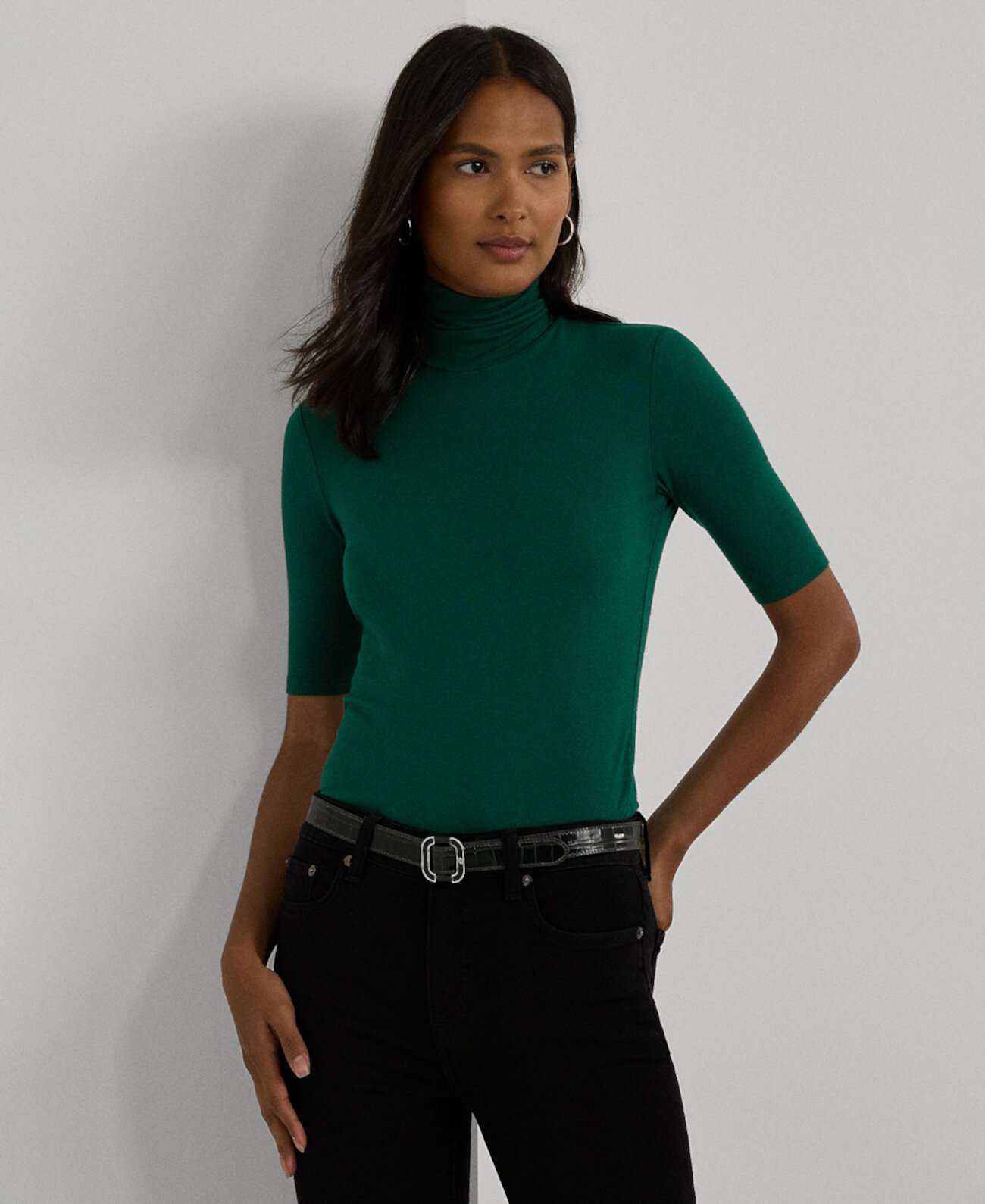 Women's Stretch Jersey Turtleneck LAUREN Ralph Lauren