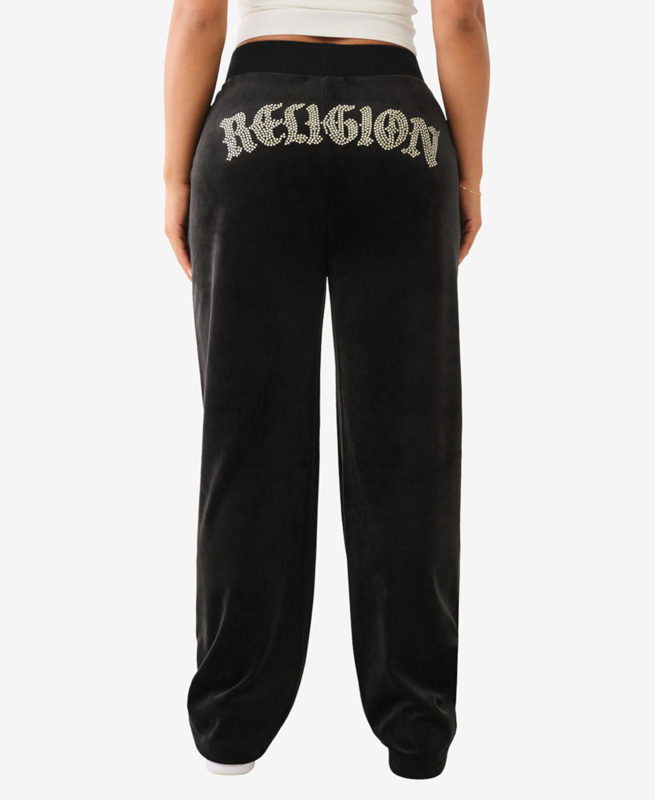 Женские Повседневные брюки True Religion Crystal Straight Leg Velour True Religion